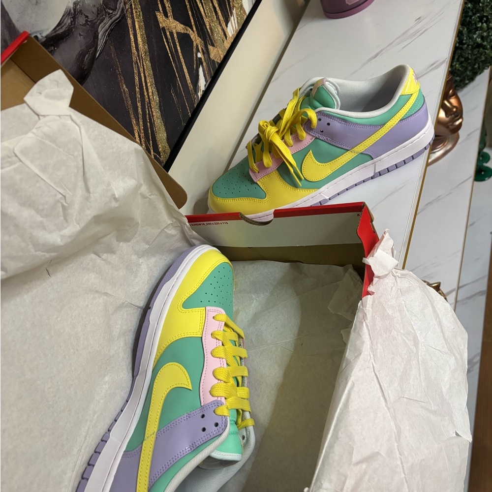 Pastel Colorblock Women's Sneakers - Yellow, Mint & Lavender